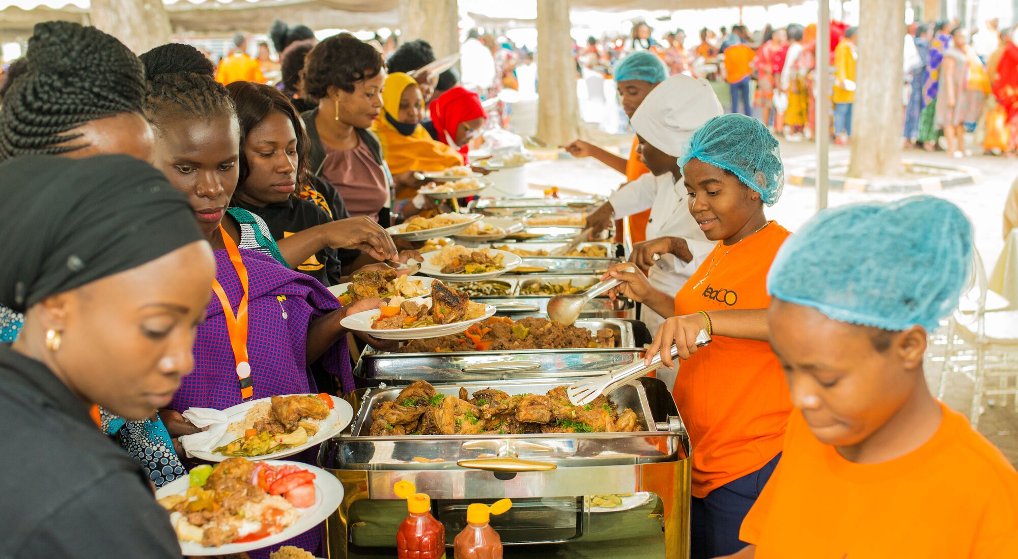 Buffet service at TAPSEA, Arusha
